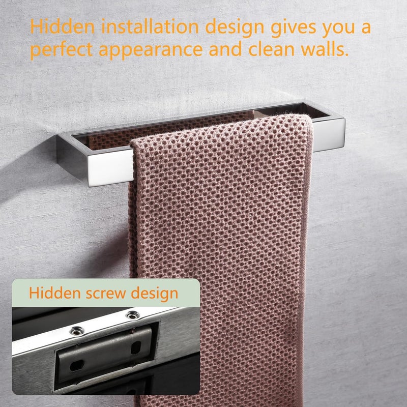 Miyili SUS 304 Stainless Steel Towel Ring Bathroom Hand Towel Holder Contemporary Style Towel Rack Wall Mounted Polished Finish, D03C26 - Image 3